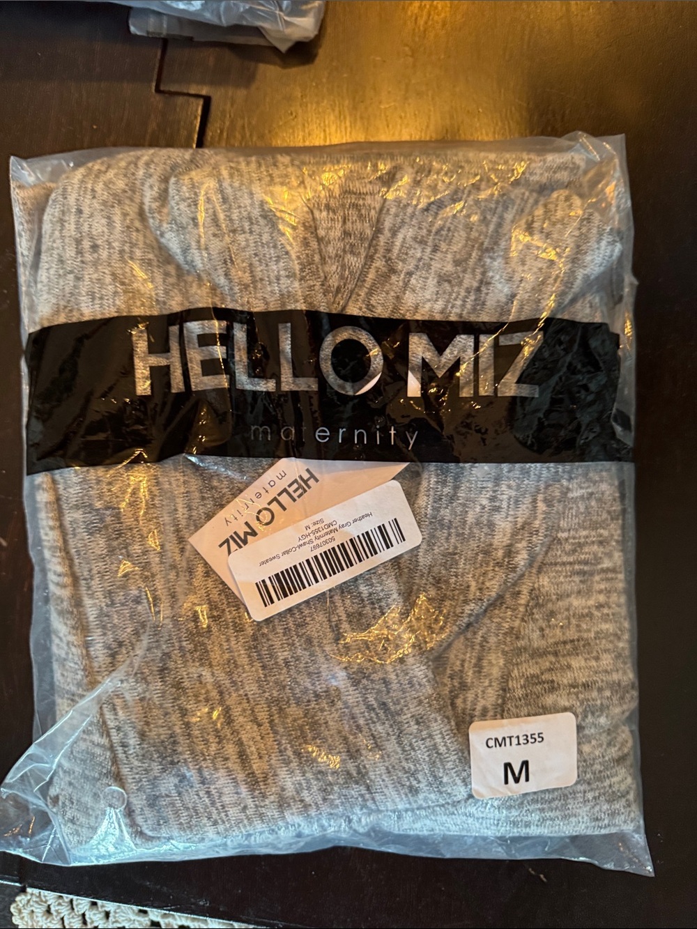 Hello MIZ Heather Gray Maternity Top